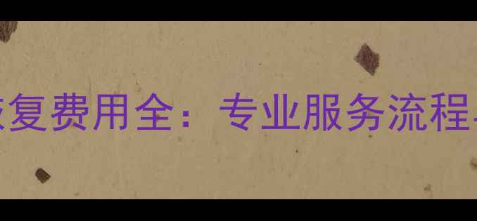 图片 电脑数据恢复费用全：专业服务流程与避坑指南