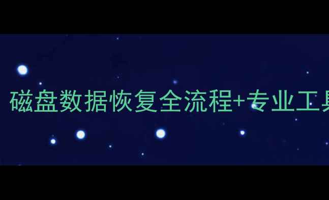图片 电脑文件丢失怎么恢复？磁盘数据恢复全流程+专业工具推荐（附免费教程）✨