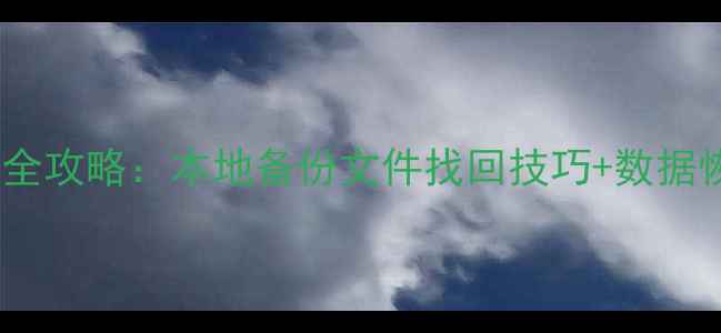 图片 电脑文件恢复全攻略：本地备份文件找回技巧+数据恢复软件实测1