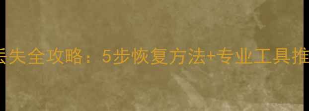 图片 电脑硬盘数据丢失全攻略：5步恢复方法+专业工具推荐（附案例）1