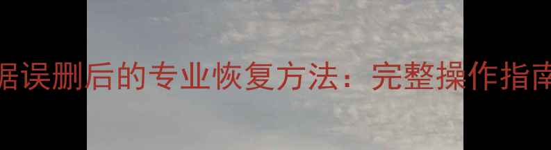 电脑硬盘数据误删后的专业恢复方法完整操作指南与工具推荐