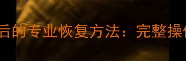图片 电脑硬盘数据误删后的专业恢复方法：完整操作指南与工具推荐2