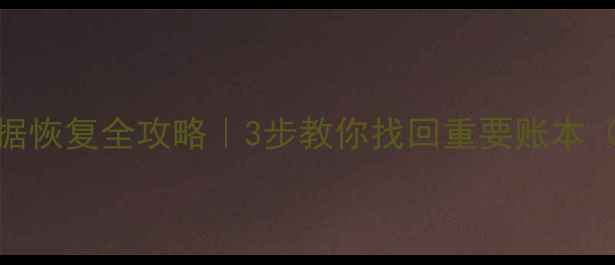 电脑管家婆数据恢复全攻略3步教你找回重要账本附免费工具