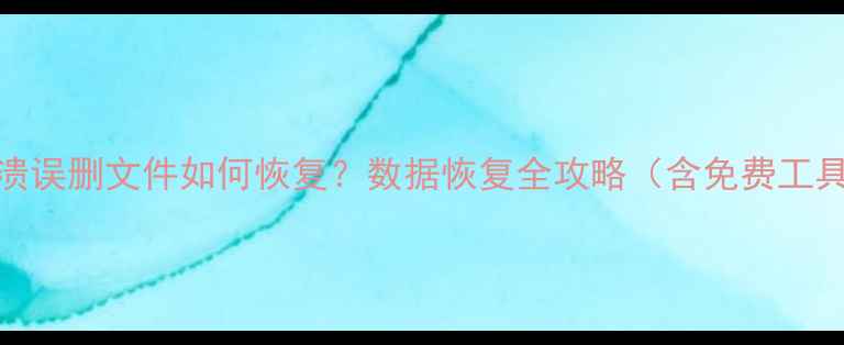 图片 电脑系统崩溃误删文件如何恢复？数据恢复全攻略（含免费工具实操指南）