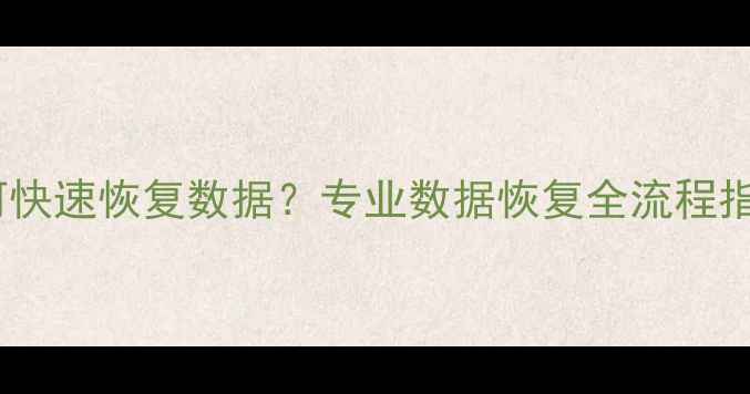 图片 电脑系统崩盘后如何快速恢复数据？专业数据恢复全流程指南（附工具推荐）1