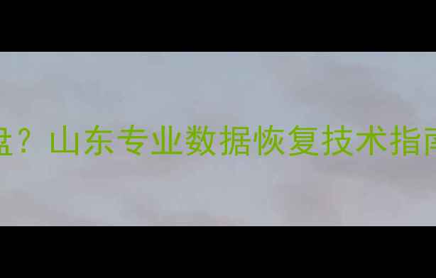电脑系统无法识别硬盘山东专业数据恢复技术指南附详细操作步骤