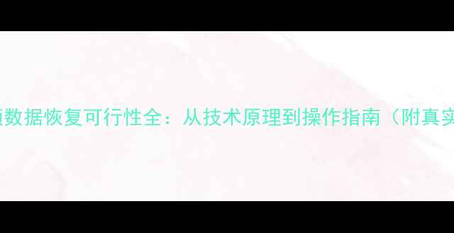 皮蒂普顿数据恢复可行性全从技术原理到操作指南附真实案例