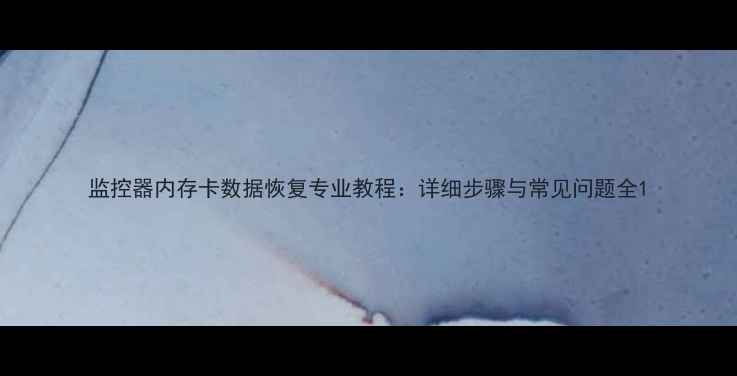 图片 监控器内存卡数据恢复专业教程：详细步骤与常见问题全1