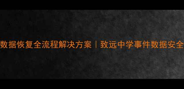 监控数据恢复全流程解决方案致远中学事件数据安全指南