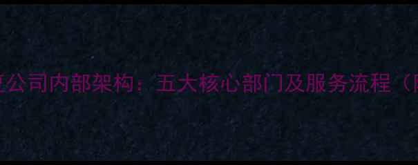监控数据恢复公司内部架构五大核心部门及服务流程附行业数据