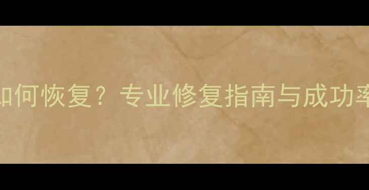 图片 盘片划伤数据如何恢复？专业修复指南与成功率（最新技术）