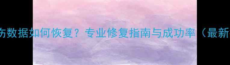 图片 盘片划伤数据如何恢复？专业修复指南与成功率（最新技术）1