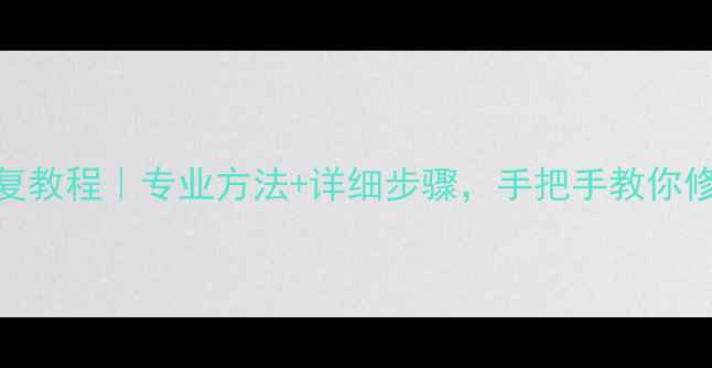 盘片数据恢复教程专业方法详细步骤手把手教你修复损坏硬盘