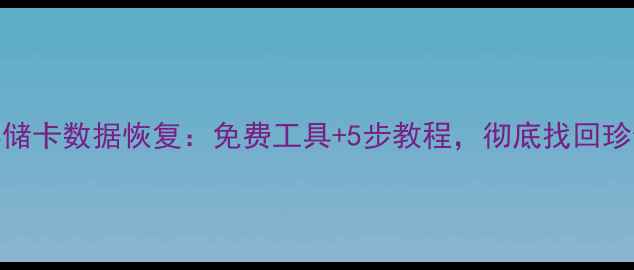 图片 相机存储卡数据恢复：免费工具+5步教程，彻底找回珍贵照片