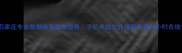 图片 石家庄专业数据恢复微信服务｜手机电脑文件修复专家24小时在线1