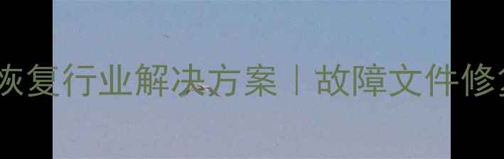图片 砖机数据恢复行业解决方案｜故障文件修复全流程2