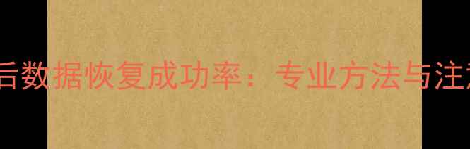 图片 硬盘低格后数据恢复成功率：专业方法与注意事项全2