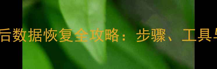 图片 硬盘初始化后数据恢复全攻略：步骤、工具与注意事项1