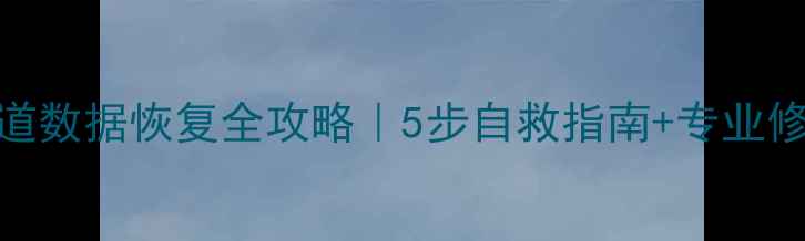 硬盘坏道数据恢复全攻略5步自救指南专业修复方案