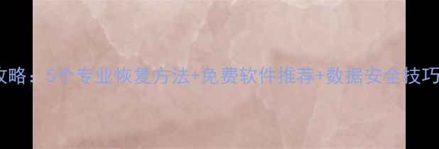 图片 硬盘数据丢失全攻略：5个专业恢复方法+免费软件推荐+数据安全技巧（附详细步骤）1