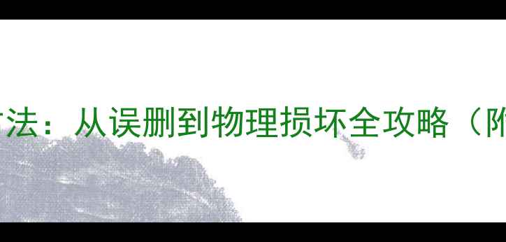 图片 硬盘数据恢复5大专业方法：从误删到物理损坏全攻略（附操作步骤与注意事项）