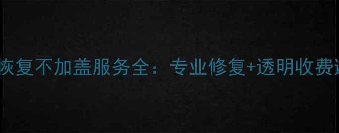 图片 硬盘数据恢复不加盖服务全：专业修复+透明收费避坑指南1