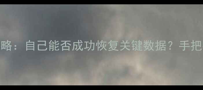 图片 硬盘数据恢复全攻略：自己能否成功恢复关键数据？手把手教学与注意事项