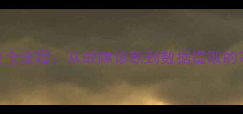 图片 硬盘数据恢复全流程：从故障诊断到数据提取的7步操作指南1