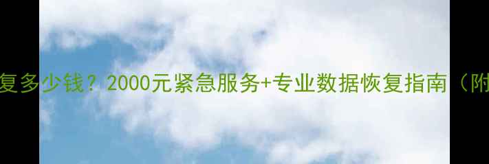图片 硬盘数据恢复多少钱？2000元紧急服务+专业数据恢复指南（附操作流程）
