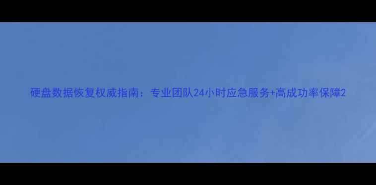 图片 硬盘数据恢复权威指南：专业团队24小时应急服务+高成功率保障2