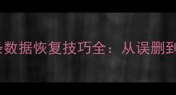 硬盘数据恢复步骤与内存条数据恢复技巧全从误删到硬盘损坏的完整解决方案