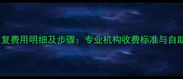 图片 硬盘数据恢复费用明细及步骤：专业机构收费标准与自助恢复指南1