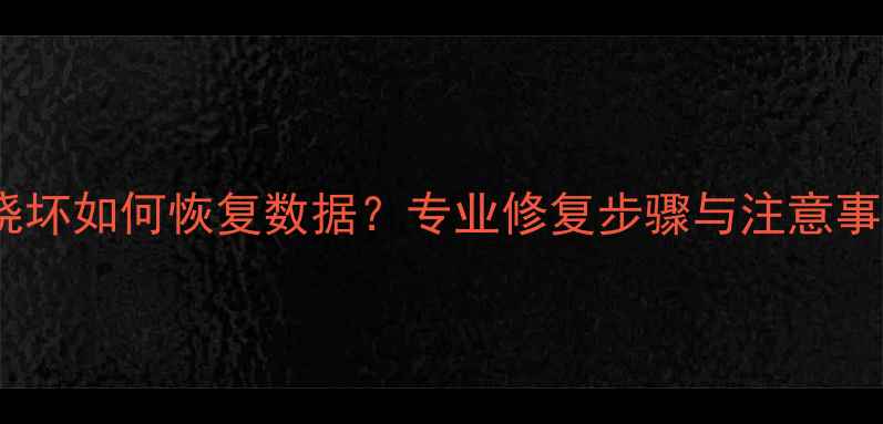 图片 硬盘烧坏如何恢复数据？专业修复步骤与注意事项全1