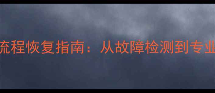 硬盘跌落数据丢失全流程恢复指南从故障检测到专业修复的7步解决方案
