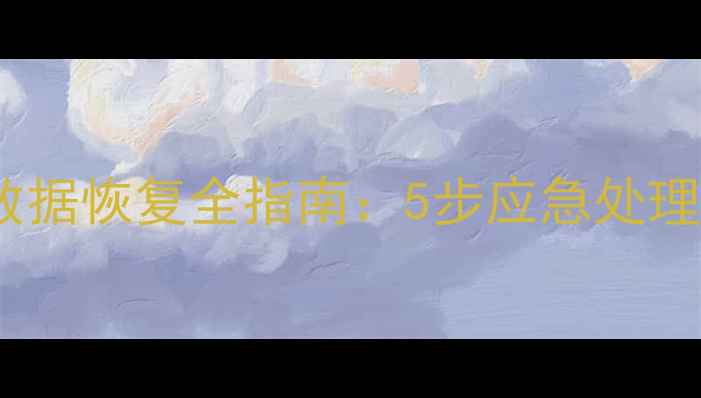 图片 硬盘进水后数据恢复全指南：5步应急处理法+专业技术