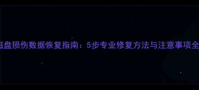 磁盘损伤数据恢复指南5步专业修复方法与注意事项全