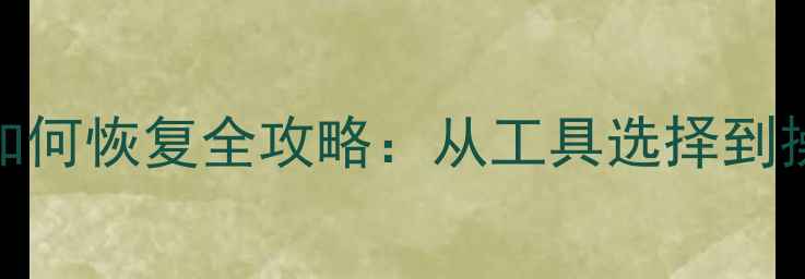 图片 磁盘数据格式化后如何恢复全攻略：从工具选择到操作细节的完整指南