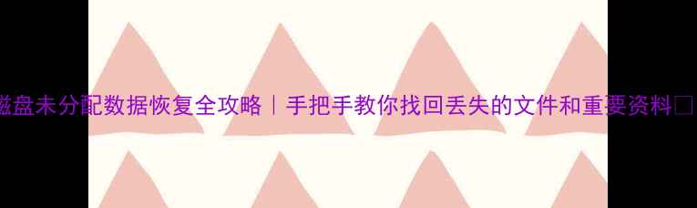 磁盘未分配数据恢复全攻略手把手教你找回丢失的文件和重要资料