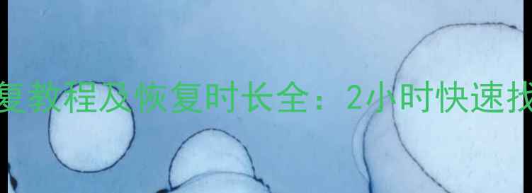 图片 社交媒体点赞数据恢复教程及恢复时长全：2小时快速找回你的珍贵互动记录