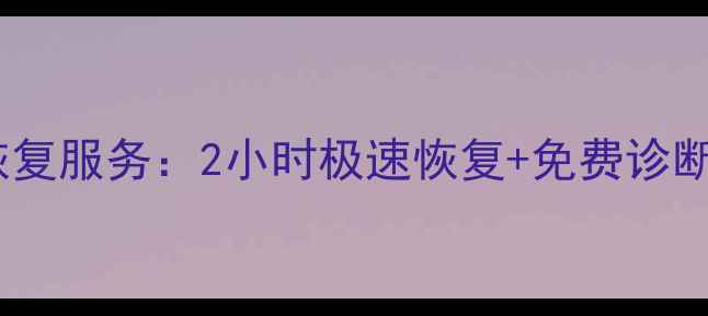 福清专业U盘数据恢复服务2小时极速恢复免费诊断24小时应急处理