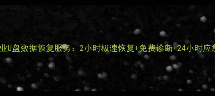 图片 福清专业U盘数据恢复服务：2小时极速恢复+免费诊断+24小时应急处理2