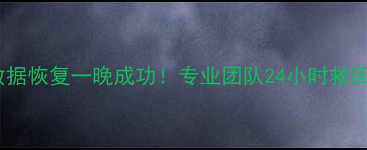 移动硬盘数据恢复一晚成功专业团队24小时救回重要文件