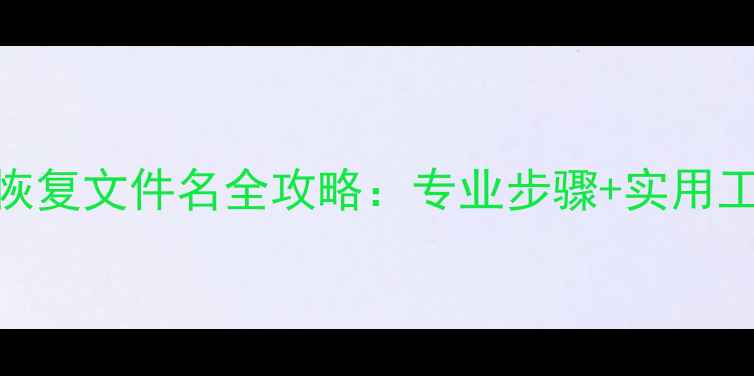 图片 移动硬盘数据恢复文件名全攻略：专业步骤+实用工具+常见问题1