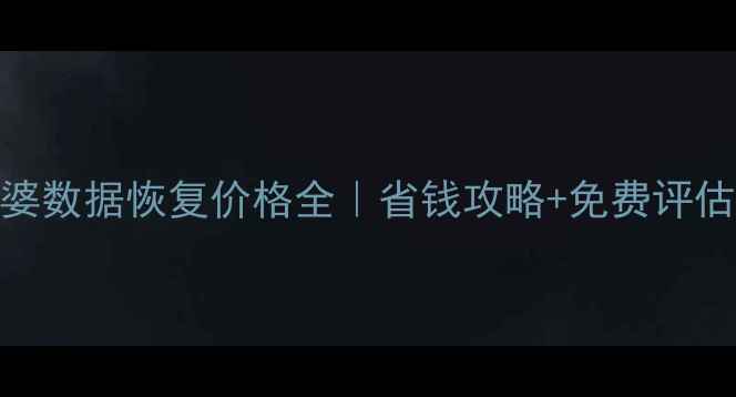 管家婆数据恢复价格全省钱攻略免费评估通道
