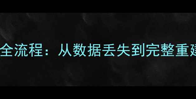 管家婆数据恢复全流程从数据丢失到完整重建的7步解决方案