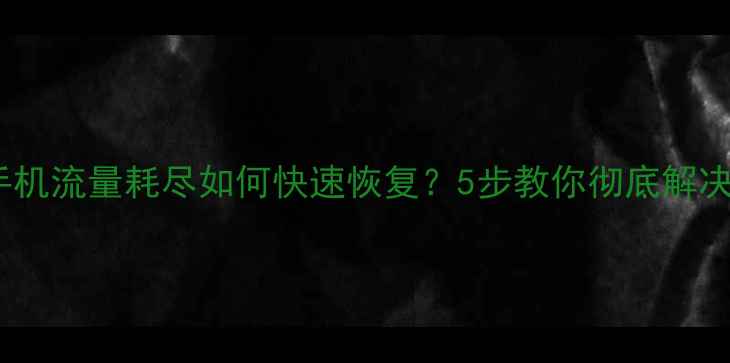 图片 终极指南小米手机流量耗尽如何快速恢复？5步教你彻底解决数据流量问题2