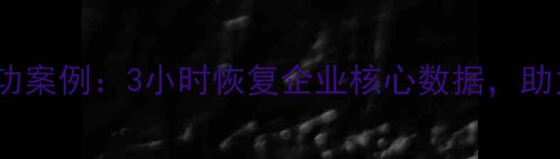 图片 绍兴电脑数据恢复成功案例：3小时恢复企业核心数据，助力客户避免50万损失1