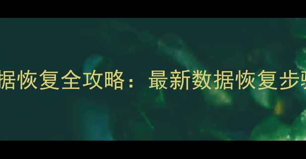 绿plum删除数据恢复全攻略最新数据恢复步骤与实战指南