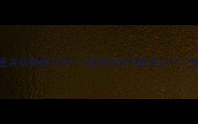 图片 群晖NAS系统重装后数据丢失？3步教你找回重要文件（附恢复教程）2