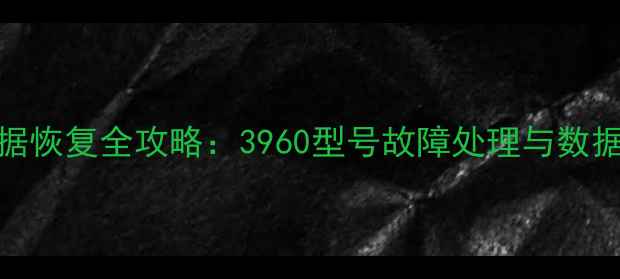图片 考勤机数据恢复全攻略：3960型号故障处理与数据找回技巧